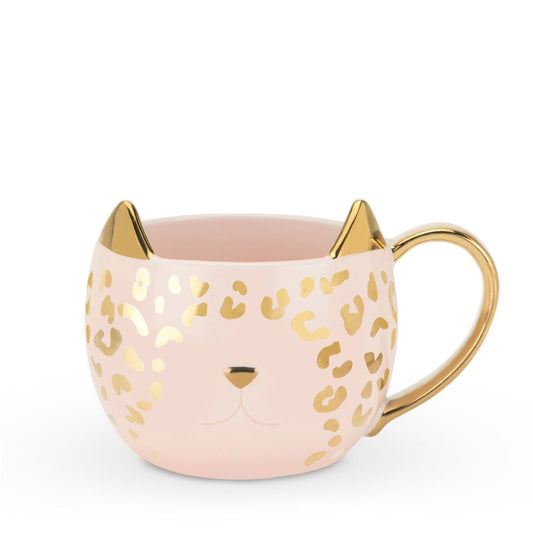 Pink Leopard Cat Mug